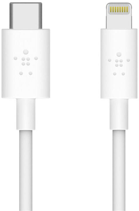 Belkin USB-C kabel s lightning konektorem, 1,2m, bílá_2060817472