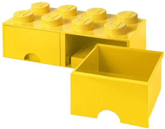 Úložný box LEGO, 2 šuplíky, velký (8), žlutá_1931793988