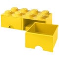 Úložný box LEGO, 2 šuplíky, velký (8), žlutá