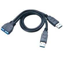 Akasa USB 3.0, interní USB kabel, 30cm AK-CBUB12-30BK