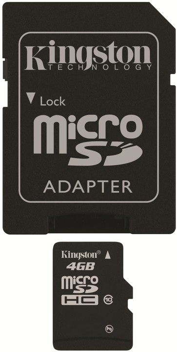 Kingston Micro SDHC Mobility Kit G2 4GB Class 10 + adaptér, USB čtečka_1552371449