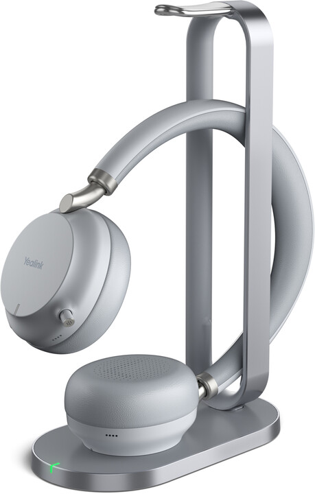 YEALINK BH72 Bluetooth, na obě uši, se stojanem, pro Teams, USB-C, světle šedá_1377327427