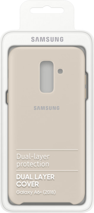 Samsung A6+ dvouvrstvý ochranný zadní kryt, zlatá_2132546059