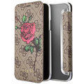 Guess 4G Flower Desire Book Pouzdro pro iPhone X, Brown