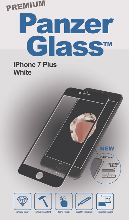 PanzerGlass ochranné sklo PREMIUM na displej pro Apple iPhone 7 Plus, bílé_540658115