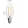 Emos LED žárovka Filament Candle 1,8W (25W), 250lm, E14, teplá bílá_171204002