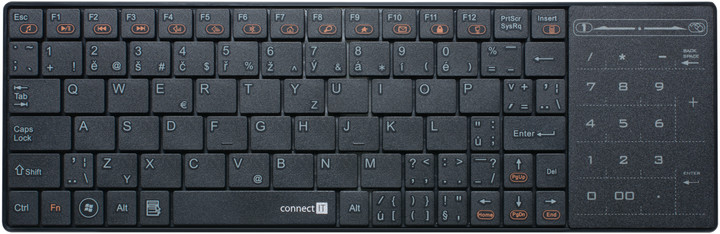 CONNECT IT bezdrátová klávesnice + touch pad/num pad KW3100_98143948