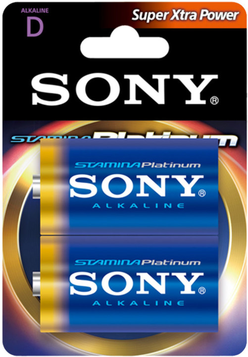 SONY Alkalická baterie &quot;STAMINA PLATINUM&quot; - LR20/D 1,5V - 2 ks v balení Eco Pack_742799089
