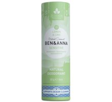 Deodorant Ben & Anna Sensitive, tuhý, citrón a limetka, 60 g