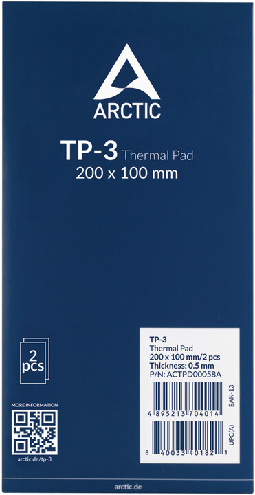 Arctic TP-3 Thermal Pad 200x100x0,5mm (balení 2 kusů)_1391474527