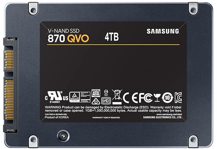 Samsung 870 QVO, 2.5" - 4TB
