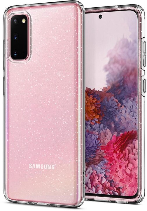 Spigen ochranný kryt Liquid Crystal Glitter pro Samsung Galaxy S20, transparentní_1151294960