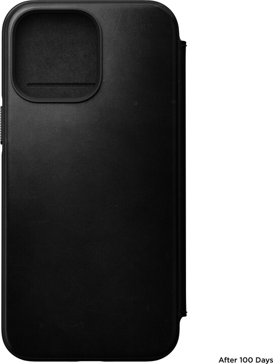 Nomad kožené flipové pouzdro MagSafe Folio pro Apple iPhone 14 Pro Max, černá_1612307001