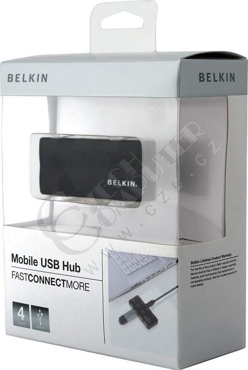 Belkin Hi-Speed Mobile, 4 porty, černý_248071513