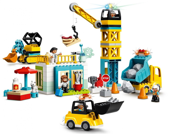 LEGO® DUPLO® Town 10933 Stavba s věžovým jeřábem
