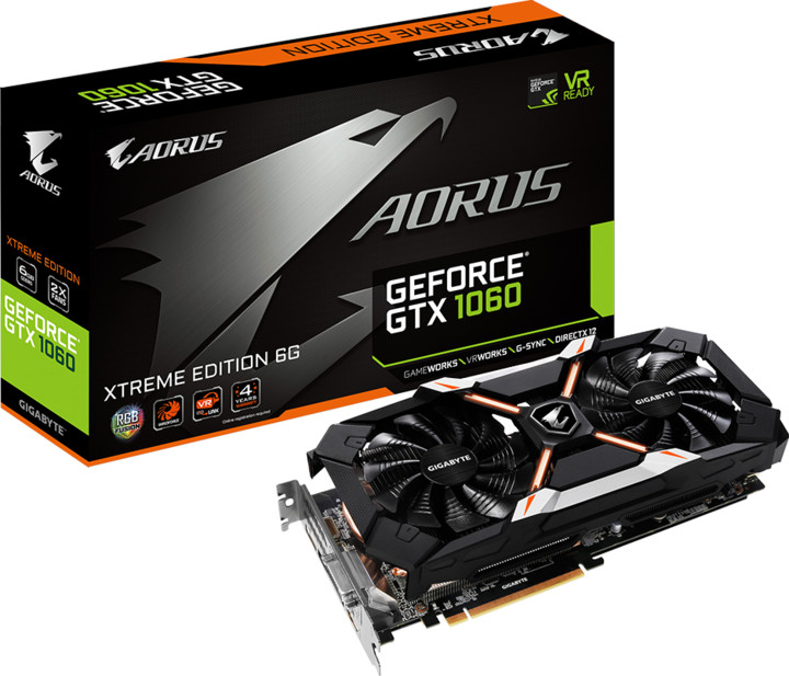 GIGABYTE GeForce AORUS GTX 1060 Xtreme Edition 6G, 6GB GDDR5_262163356