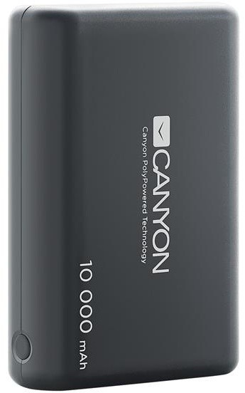 Canyon powerbanka 10000 mAh, Smart IC, 3in1 USB kabel 0.3m, černá_938703906