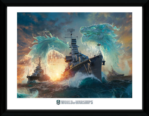 Zarámovaný plakát World of Warships - Dragons_922225664