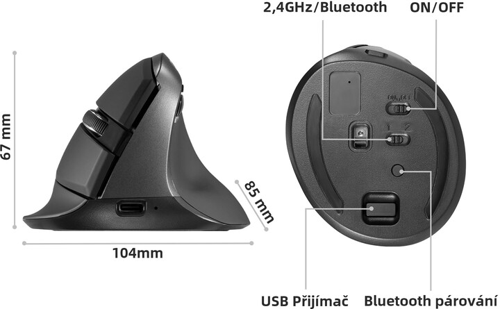 CZC.Office Kite One, ergonomická, bezdrátová, tichá_1200739462