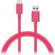 CONNECT IT Wirez COLORZ Kabel USB-C (Type C) - USB-A, 1 m, růžový