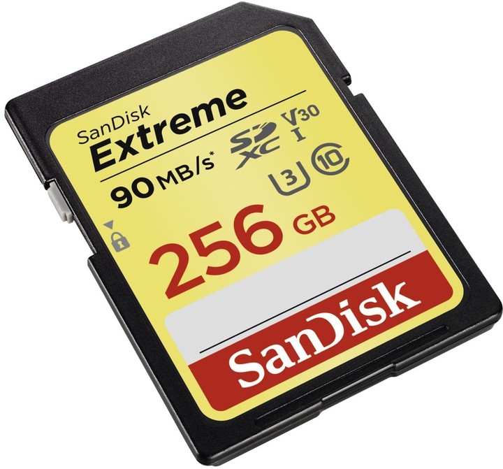 SanDisk SDXC Extreme 256GB 90MB/s UHS-I U3 V30_1272929270
