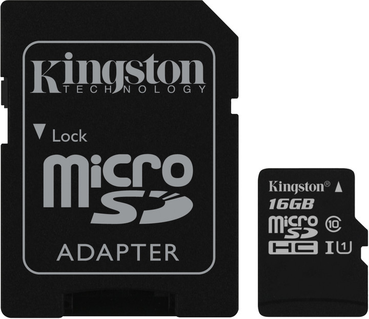 Kingston Micro SDHC 16GB Class 10 + adaptér_1390185330