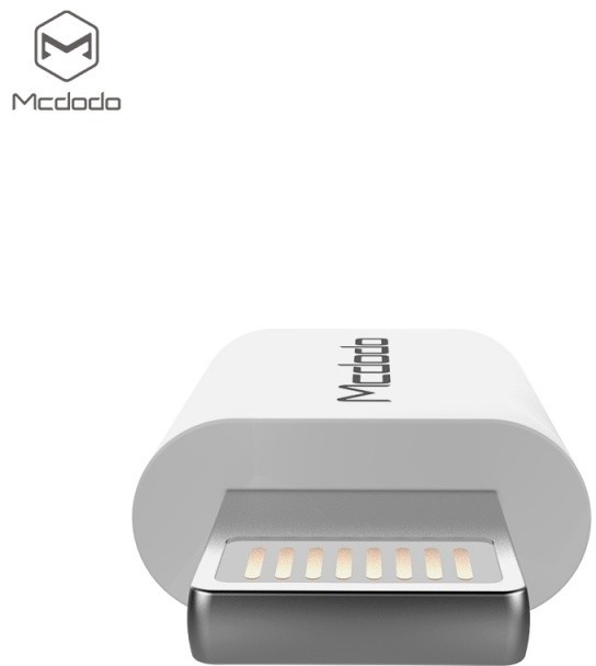 Mcdodo redukce z microUSB na Apple Lightning (10x20x4,8 mm), bílá_6060472