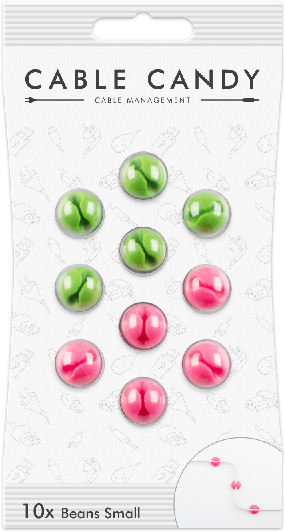 Cable Candy kabelový organizér Small Beans, 10 ks, zelená a růžová_89314942