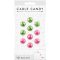 Cable Candy kabelový organizér Small Beans, 10 ks, zelená a růžová