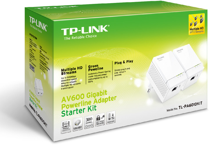 TP-LINK TL-PA6010, Mini Powerline Adapter, Starter Kit_1421869999