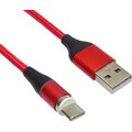 PremiumCord Magnetický micro USB a USB-C, nabíjecí a datový kabel, 1m, červená_247164738