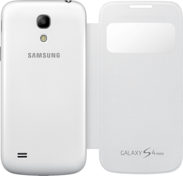Samsung flipové pouzdro S-view EF-CI919BW pro Galaxy S4 mini, bílá_1822851703