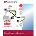 CellularLine Scorpion sportovní ergonomická sluchátka, černo-zelená_585487306