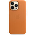 Apple kožený kryt s MagSafe pro iPhone 13 Pro, zlatohnědá_897064179