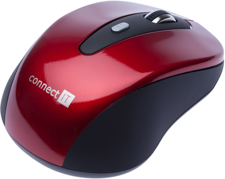 CONNECT IT bezdrátová optická myš V1, červená_899881367