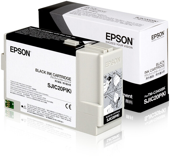 Epson ColorWorks SJIC20P(K): Ink cartridge, černá, pro TM-C3400BK_1127969320