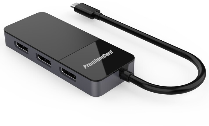 PremiumCord adaptér USB-C - 3xDP 1.4, 8K, MST_1758149407