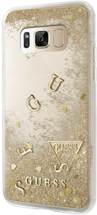 Guess Liquid Glitter Hard Case pro Samsung G955 Galaxy S8 Plus, Gold_475922829