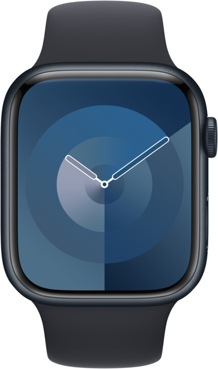 Apple Watch Series 9, Cellular, 45mm, Midnight, Midnight Sport Band - M/L_432764481