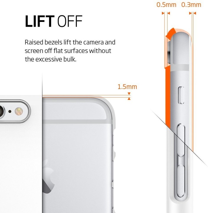 Spigen Thin Fit ochranný kryt pro iPhone 6/6s, white_2045010572