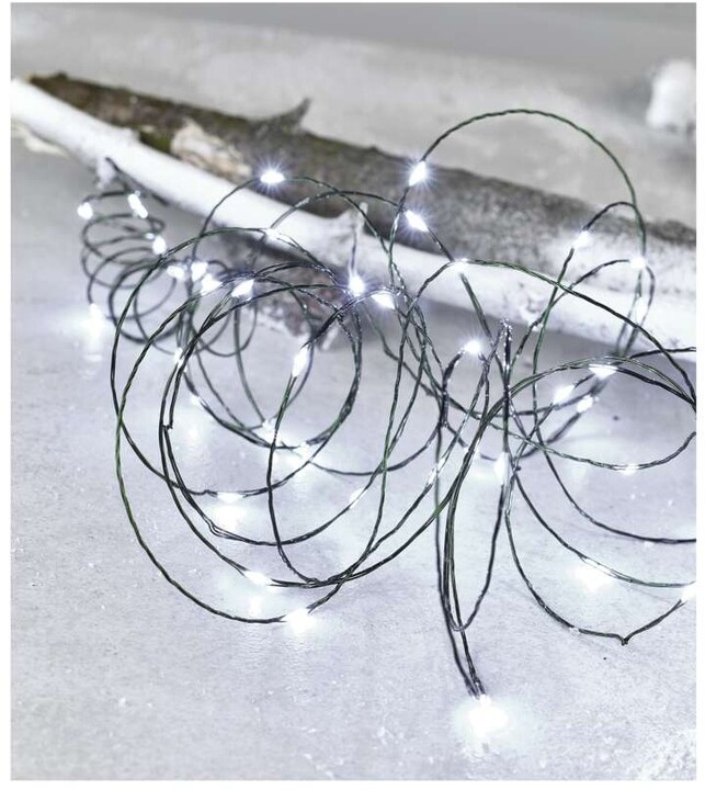 Emos LED vánoční nano řetěz zelený, 7,5 m, venkovní i vnitřní, studená bílá, časovač_1657059598