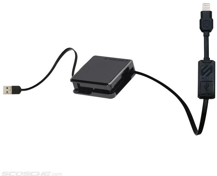 Scosche I2MBOX navíjecí Lightning a Micro USB kabel, černá_555489611