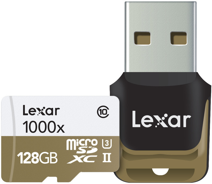 Lexar Micro SDXC Professional 128GB 1000x Class 10 UHS-II + USB čtečka_1822875925