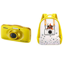 Nikon Coolpix S32, Backpack Kit, žlutá_1999243469