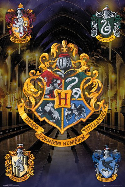 Plakát Harry Potter - Crests_500886911
