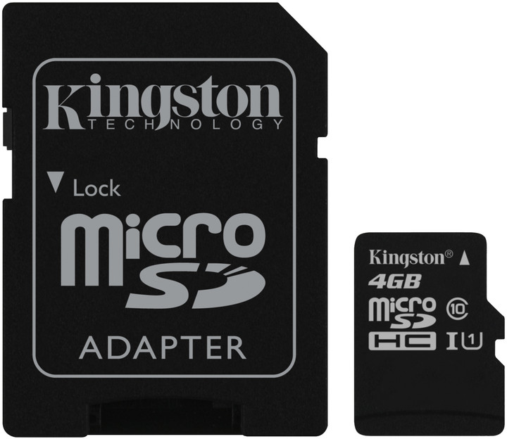 Kingston Micro SDHC 4GB Class 10 + adaptér_1435599078