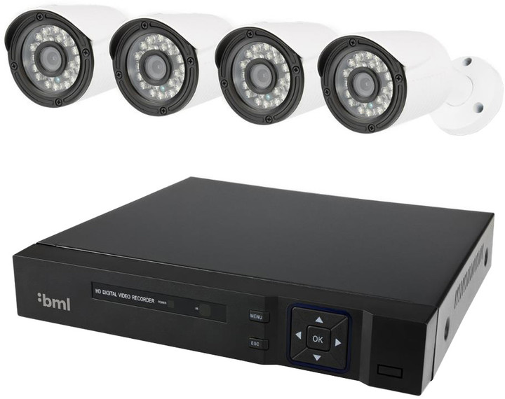 BML Safe kamerový systém CCTV 8CH + 4x kamera HD720p_1604767359
