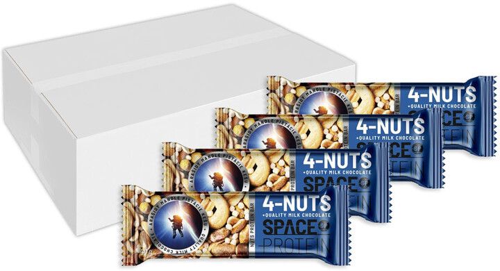 Space Protein 4-Nuts, tyčinka, proteinová, oříšky/čokoláda, 30x40g_708924421