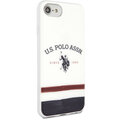 U.S. Polo ochranný kryt TPU Tricolore pro iPhone 8/SE2, bílá_1244233206