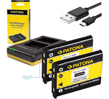 Patona nabíječka Foto Dual Quick Olympus Li-40B/42B + 2x baterie 500mAh USB_1798544321